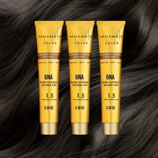 6NA - Dark Natural Blonde Ash Hair Color - Permanent Hair Dye Moehair USA