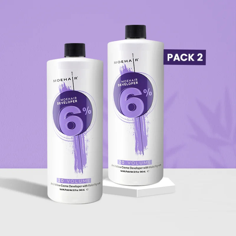 Moehair 6%, 20 Volume Anti-Yellow Hair Color Developer – Moehair
