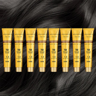 7AA - Deep Ash Blonde Hair Color - Permanent Hair Dye Moehair USA