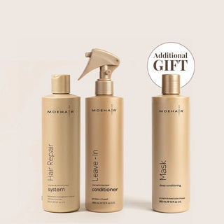 Hair Repair System and Leave In Conditioner  Combo Moehair USA