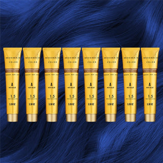 A Mix Blue Hair Color Moehair USA