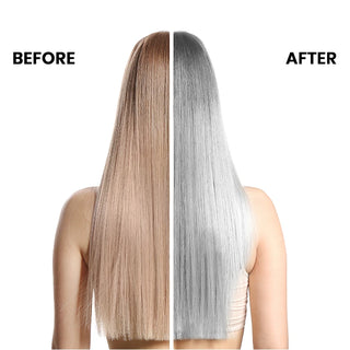 12 Oz  - Color Safe Shampoo with Color Toner - For Silver Colored Hairs - Combo | Results Before and After Use