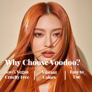 VOODOO Persimmon Sunset Hair Color Kit + FREE 12 Oz Color Alive Shampoo, Conditioner & Pro Coloring Kit Moehair USA Inc.