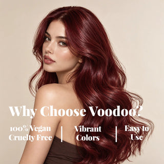 VOODOO Red Velvet Hair Color Kit + FREE 12 Oz Color Alive Shampoo, Conditioner & Pro Coloring Kit Moehair USA Inc.