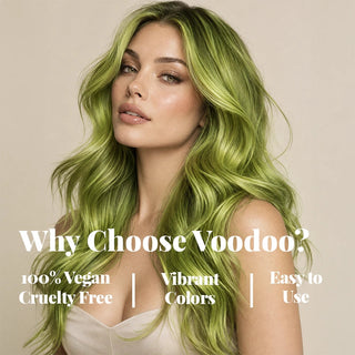 VOODOO Wasabi Pop Hair Color Kit + FREE 12 Oz Color Alive Shampoo, Conditioner & Pro Coloring Kit Moehair USA Inc.