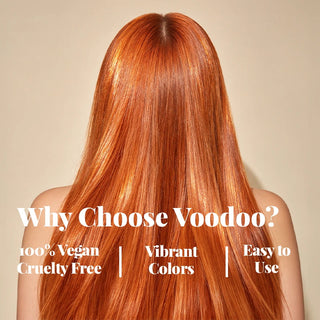 VOODOO Persimmon Sunset Hair Color Kit + FREE 12 Oz Color Alive Shampoo, Conditioner & Pro Coloring Kit Moehair USA Inc.