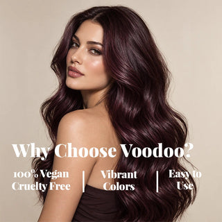 VOODOO Blackcurrant Wine Hair Color Kit+ FREE 12 Oz Color Alive Shampoo, Conditioner & Pro Coloring Kit Moehair USA Inc.