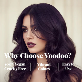 VOODOO Plum Noir Hair Color Kit + FREE 12 Oz Color Alive Shampoo, Conditioner & Pro Coloring Kit Moehair USA Inc.