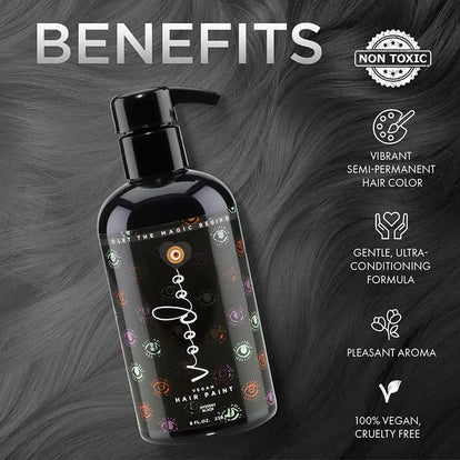 8 Oz - Black Hair Dye - Semi Permanent | Vegan & Cruelty Free