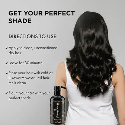 8 Oz - Black Hair Dye - Semi Permanent | Vegan & Cruelty