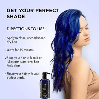 8 Oz -Blue Hair Dye - Semi Permanent | How to use