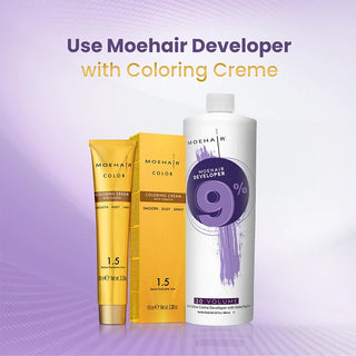 Moehair 9%, 30 Volume Anti-Yellow Hair Color Developer Moehair USA