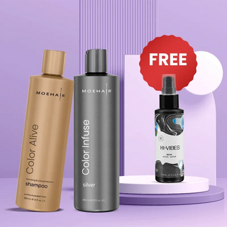Color Infuse Silver and Color Alive Shampoo Combo Moehair USA