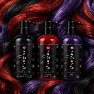 VOODOO Goth Hair Color Kit + FREE 12 Oz Color Alive Shampoo, Conditioner & Pro Coloring Kit Moehair USA Inc.
