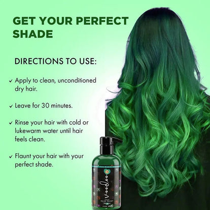 succulent hair dye Vegan, 8Oz, Green, Semi Permanent Hair Dye, Pack of 1
