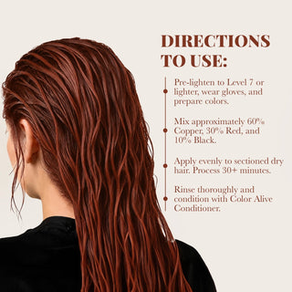 VOODOO Burnt Copper Hair Color Kit+ FREE 12 Oz Color Alive Shampoo, Conditioner & Pro Coloring Kit Moehair USA Inc.