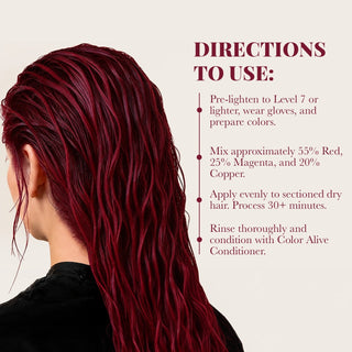 VOODOO Red Velvet Hair Color Kit + FREE 12 Oz Color Alive Shampoo, Conditioner & Pro Coloring Kit Moehair USA Inc.