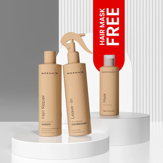 Hair Treatment - 12 Oz Hair Repair System & Leave_in Conditioner with Free Hair Mask | Protein Infused