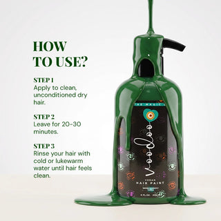 Vegan - Semi Permanent Hair Dye - Green Hair Color Moehair USA