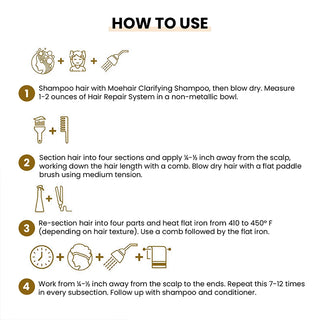 How to use - Hair Repair System and Hair Straightener - Combo