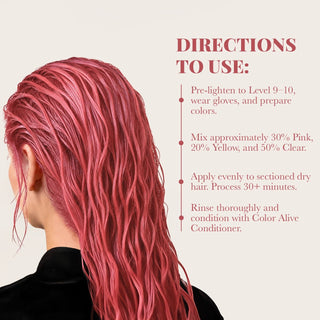 VOODOO Strawberry Lemonade Hair Color Kit + FREE 12 Oz Color Alive Shampoo, Conditioner & Pro Coloring Kit Moehair USA Inc.