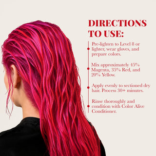 VOODOO Electric Fruit Punch Hair Color Kit + FREE 12 Oz Color Alive Shampoo, Conditioner & Pro Coloring Kit Moehair USA Inc.