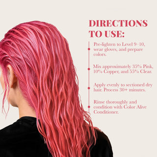 VOODOO Pink Pomelo Hair Color Kit + FREE 12 Oz Color Alive Shampoo, Conditioner & Pro Coloring Kit Moehair USA Inc.