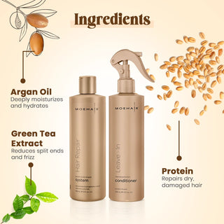 Hair Treatment - 12 Oz Hair Repair System & Leave_in Conditioner | Ingredients 