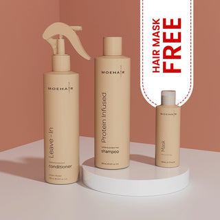 Pack of Protein Shampoo & Conditioner  with free hair mask