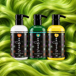 VOODOO Wasabi Pop Hair Color Kit + FREE 12 Oz Color Alive Shampoo, Conditioner & Pro Coloring Kit Moehair USA Inc.