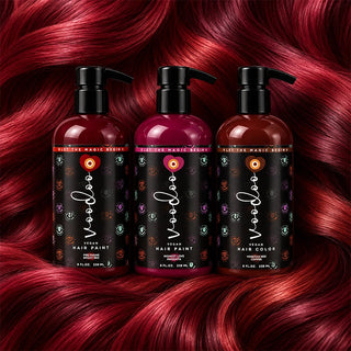 VOODOO Red Velvet Hair Color Kit + FREE 12 Oz Color Alive Shampoo, Conditioner & Pro Coloring Kit Moehair USA Inc.