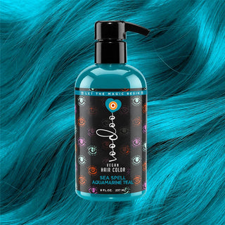 Vegan - Semi Permanent Hair Dye - Sea Spell Aquamarine Teal Hair Color Moehair USA Inc.