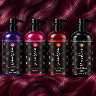 VOODOO Blackcurrant Wine Hair Color Kit+ FREE 12 Oz Color Alive Shampoo, Conditioner & Pro Coloring Kit Moehair USA Inc.