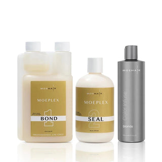 Pack of Moeplex Bond and Seal with Color Infuse Blonde Moehair USA
