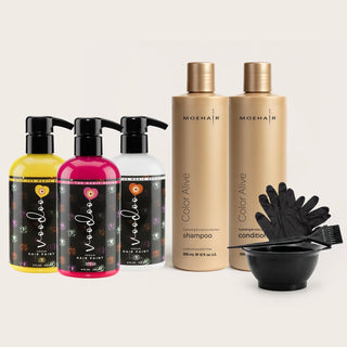 VOODOO Strawberry Lemonade Hair Color Kit + FREE 12 Oz Color Alive Shampoo, Conditioner & Pro Coloring Kit Moehair USA Inc.