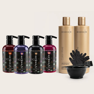 VOODOO Blackcurrant Wine Hair Color Kit+ FREE 12 Oz Color Alive Shampoo, Conditioner & Pro Coloring Kit Moehair USA Inc.