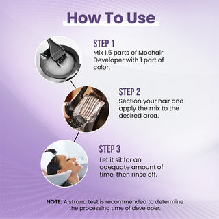 Instructions to Use Moehair Hair Coloring Cream