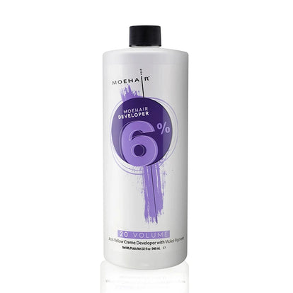 Moehair 6%, 20 Volume Anti-Yellow Hair Color Developer – Moehair