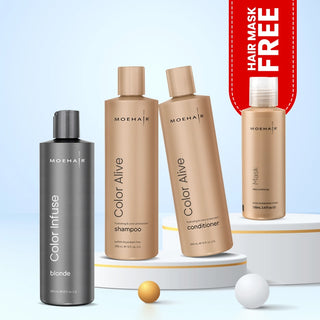 Pack of Blonde Toner & Color Safe Shampoo & Conditioner with free Hair mask