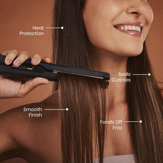 Hair Straightener, Thermal Shield, Hair Serum and Hair Brush Set 