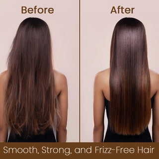 Before and After Use | Hair Treatment: 12 Oz Hair Repair System & Hair Serum | Protein & Silk Infused