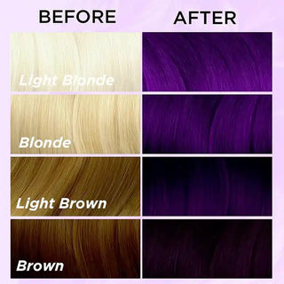 Purple Hair Dye - Semi Permanent Hair Color | Before and After Use Hair Color