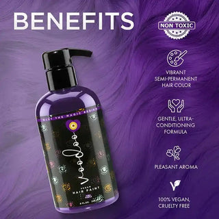 8 Oz - Purple Hair Dye - Vegan - Benefits | Semi Permanent hair Color | Moehair