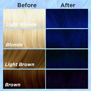 8 Oz - Blue Hair Dye| Comparison of before and after use Blue hair color - Semi Permanent 