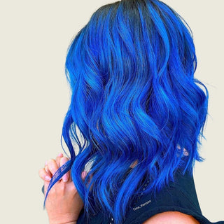 A Mix Blue Hair Color Moehair USA