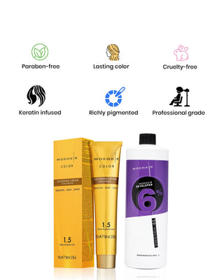 Pack of Hair Color & hair Developer | Moehair