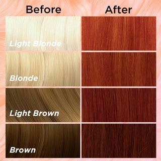 8 Oz - Copper Hair Dye | Semi Permanent Hair Color | Compare Before & After Use