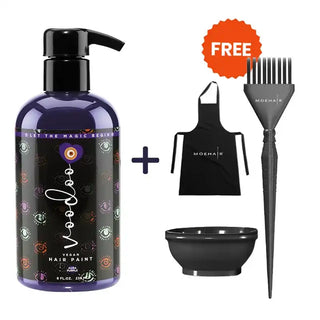 8 Oz - Purple Hair Dye - Vegan - With Free Hair Coloring Kit | Semi Permanent hair Color | Moehair