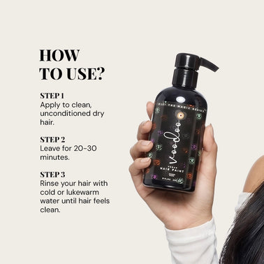 8 Oz - Black Hair Dye - Semi Permanent | Vegan & Cruelty Free