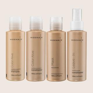Color Alive Shampoo and Conditioner with Hair Mask & Leave in Conditioner Travel Kit Moehair USA